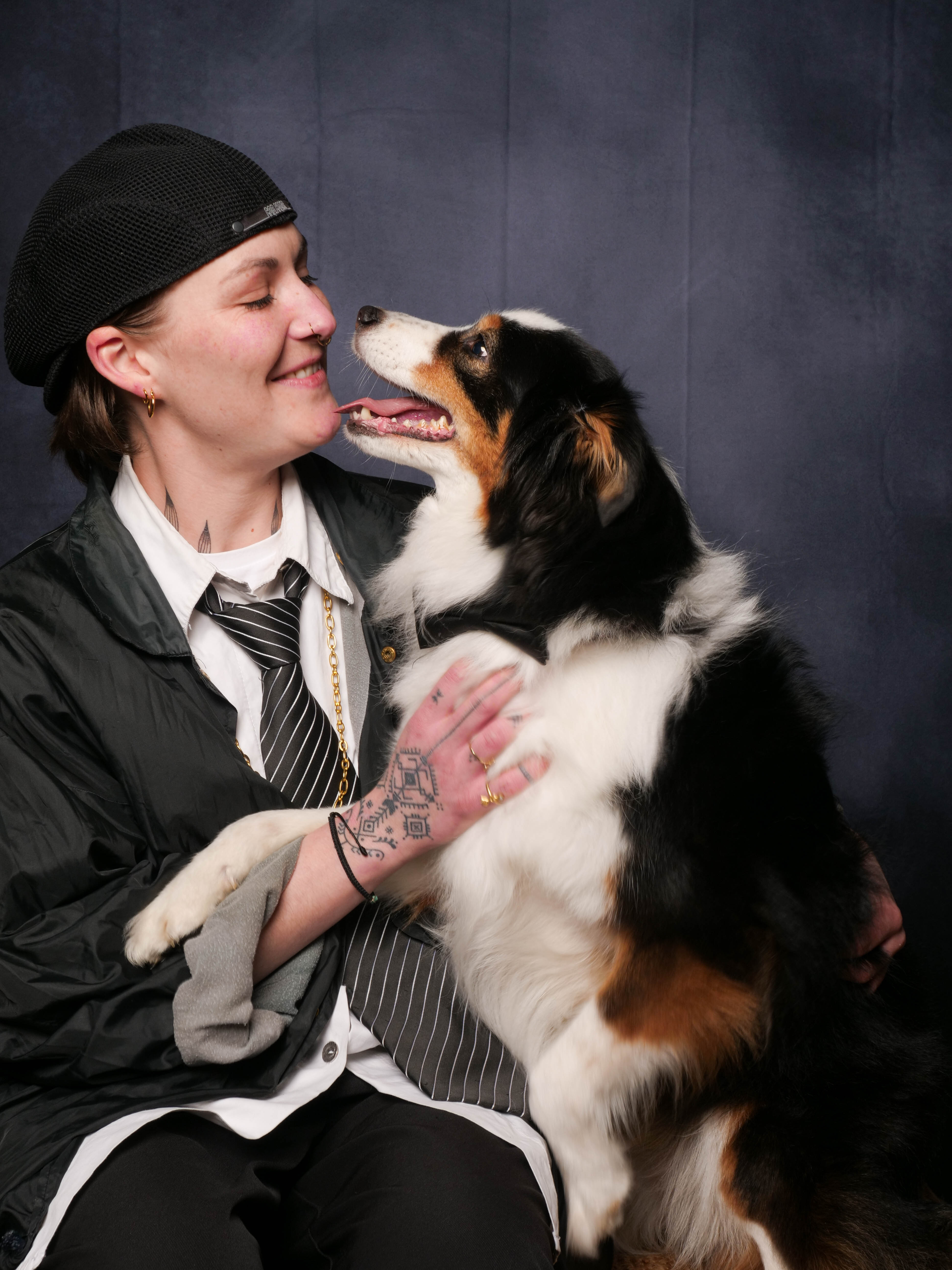 Portrait famille et animal